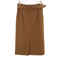 23ku ニジュウサンク 日本製 ロングスカート 38 キャメル系 レディース 古着