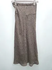 ◇ LOWRYS FARM ローリーズファーム ヒョウ柄 ロング丈 フレア スカート サイズF ブラウン ブラック レディース P  【1406180050924】
