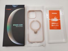 ★【デザートチタニウム専用色・マット感】TORRAS iPhone 16 Pro Max 用 ケース ゼンマイ式スタンド ローズゴールド