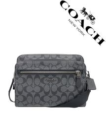 COACH＞コーチバッグ ショルダーバッグ F91485 ブラックメンズバッグ-