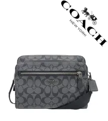 セール中】COACH コーチバッグ F91485 チャコール×ブラック ショルダー