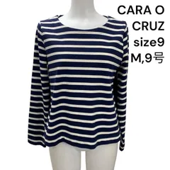 ◆キャラ オ クルス CARA O CRUZ カットソー 長袖 ボーダー コットン 9、M、9号 レディース S5T292
