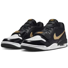[ナイキ] エア ジョーダン レガシー 312 ロー [AIR JORDAN LEGACY 312 LOW] ブラック/ホワイト/メタリックゴールド CD7069-071 ナイキジャパン正規品 (商品種類を選択するとサイズが表記されます）