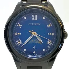 【美品・希少】シチズン　CITIZEN　クロスシー　EE1007-75L　H296-A5KT03　daichi collection　電波ソーラー　チタン　青　ムーンフェイズ　レディース　世界限定1500本