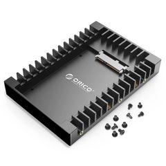 ORICO 2.5" SSD SATA to 3.5" Hard Drive Adapter, Internal Drive Bay Converter, Mounting Bracket, Caddy Tray, 7/9.5/12.5mm 2.5-inch HDD/SSD SATA II [1125SS-V1-BK-EP]