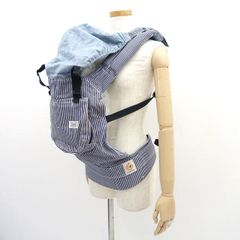 ergobaby　/　エルゴベビー ◆ベビーキャリア 3ポジション Leeコラボ　ヒッコリーストライプデニム　抱っこ紐 子供用品【中古】 