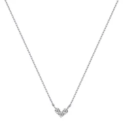 【新着商品】5Aジルコニア 三粒 金属アレルギー対応 ハートネックレス ペンダント女性鎖骨チェーン [暖かい心] 繊細な レディース ジュエリー ネックレス アクセサリーお母さん bird] 誕生日 [Free 母の日のプレゼント