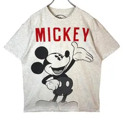 ディズニーDisney半袖TシャツキャラクターTキャラ物ミッキーマウスMickey mouse大判プリントデカプリント両面プリントヘザーホワイト黒ブラック赤レッドvintageヴィンテージ41216