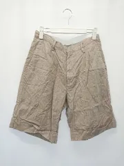 ◇ ⊂ URBAN RESEARCH アーバンリサーチ リネン コットン ハーフ パンツ サイズM ライトブラウン レディース E  【1506180005785】