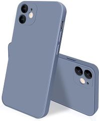iPhone 12 mini ケース 液体シリコン 耐衝撃 薄型 アイフォン 12Mini カバー TPU ワイヤレス充電 レンズ保護 米軍MIL規格 保護カバー 黄変防止 軽量 5.4インチ用 （グレー）