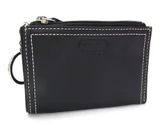 ■極美品■ COACH コーチ レザー キーリング付き コインケース カードケース ミニポーチ 小銭入れ 小物入れ ブラック系 DJ3469