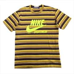 05ss ジュンヤワタナベマン × ナイキ JUNYA WATANABE MAN × NIKE ロゴ プリント ニット カットソー Tシャツ セーター 半袖 ボーダー コムデギャルソン COMME des GARCONS アーカイブ M マルチカラー メンズ