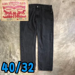 T5655 Levi's 505 ブラックデニム　ジーンズ　ビッグサイズ　古着