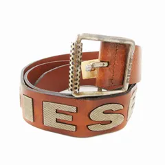 DIESEL ベルト レザー 正規品 新品未使用 新品 【DIESEL ディーゼル】本革 立体レザー文字 レザーベルト