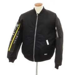 【中古】【未使用】ネイバーフッド NEIGHBORHOOD 2024年秋冬 MA-1 ナイロン ジップアップ ミリタリージャケット ブラック【サイズM】【メンズ】のサムネイル