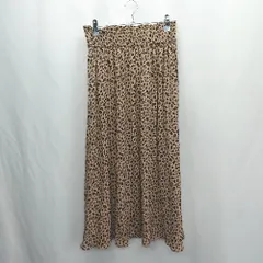 ◇ Θ LOWRYS FARM ローリーズファーム 豹柄 レオパード ロング フレア スカート サイズF ブラウン系 レディース E  【1503050033459】