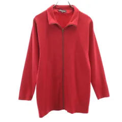 LANCEL ランセル モックネック ニットジャケット M レッド レディース 古着のサムネイル