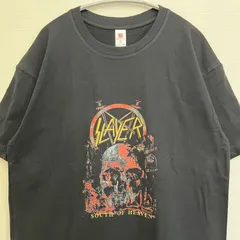 【新品】スレイヤー SLAYER グラフィック Tシャツ バンドTシャツ メタル ロック Tシャツ バンティー メンズ 半袖 おしゃれ かっこいい ブラック ドクロ 定番のサムネイル