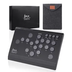 【ボタン配置を自由に選べる】DRMFTG DRM Slim レバーレス アケコン レバーレスコントローラー 静音 PS5パススルー CherryMX銀軸 応答速度0.8ms 薄型 軽量 ホットスワップ対応 PC PS3 Switch【日本企業が開発】