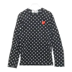 COMME des GARCONS ハートロゴ カットソー　ブラック/ドット COMME des GARCONS ハートロゴ カットソー ブラック/ドット M