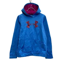 UNDER ARMOUR ロゴスウェット パーカー アンダーアーマー レディース S~ ブルー プルオーバー 古着卸 アメリカ仕入 a702-6608のサムネイル