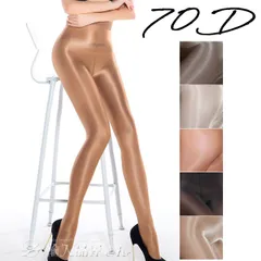 光沢タイツ パンスト セクシー超光沢ストッキング厚手グロス70デニール レディース パンティストッキング コスプレ衣装エッチ レオタード レースクイーン バニー セクシーランジェリー大きいサイズ黒ブラック肌色ベージュブラウン グレーシルバー★2