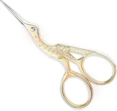 UQ商事 糸切り ハサミ 手芸 コウノトリ 刺繍 はさみ ソーイング手芸用 デザインシザー 裁ちばさみ クラフト ヴィンテージはさみ