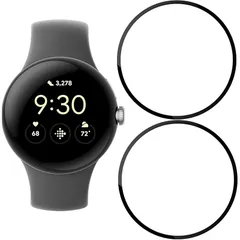 【2枚セット】KPNS 日本素材製 強化ガラス Google Pixel Watch 3 45mm 用 ガラスフィルム ケース 保護 強化ガラス