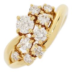 0.27ct/FD:0.53ct/TASAKI PEARL タサキ・田崎真珠 ダイヤモンド リング・指輪/K18YG/750-5.1g/10.5号/#50.5/イエローゴールド【♀】【N】【レディース】★■557225【中古】