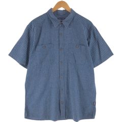 古着 パタゴニア Patagonia バックステップシャツ 53139SP23 半袖 ヘンプ×コットン チェックシャツ ボックスシャツ/eaa565373