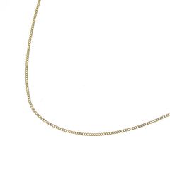 喜平チェーンネックレス K18 18金 2面カット 0.24φ 幅0.8mm 長さ50cm 約1.4g キヘイ チェーン （造幣局検定マーク刻印入）