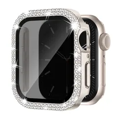 【特価商品】40mm キラキラ アップルウォッチ ケース カバー 覗き見防止 Apple Watch Watch カバー ダブルダイヤモンド ガラスフィルム付き Apple オシャレ レディース iWatch Series コンパチブル 6 5 4 【覗き見防
