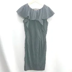 ◇ ⊂ ROSE BUD ローズバッドバッド ハンギングスリーブ ノースリーブ ひざ丈 ワンピース サイズF ブラック レディース E  【1410100058068】のサムネイル
