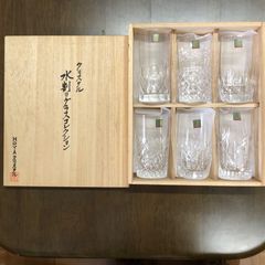希少 廃盤 HOYA 水割りグラスコレクション タンブラーグラス クリスタルガラス 6脚セット コレクション 木箱
