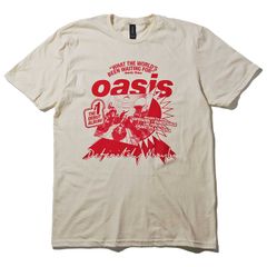 新品■OASIS オアシス バンド Tシャツ 正規品 What The World's Been Waiting For-Natural