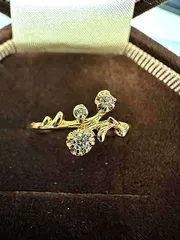 【中古】【美品】agete　アガット　K10ダイヤモンドリング（0.08ct）ダイアモンド　定価80400円　2025年物＿S19＿s-0278-r19＿セルモアから出品