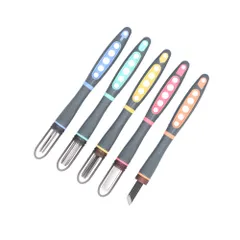 彫刻刀 付鋼製 よしはる彫刻刀 GX-NEO ☆ 付鋼 安全ガード付き セット 小学校 よしはる 彫刻刀セット 義春 進級準備 付鋼 5本組 ケース入り 男の子 女の子 右利き 切出刀 平刀 三角刀 丸刀 小学生 中学生 版画 はんが 図工 工作のサムネイル