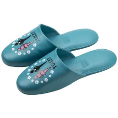 ニッポン スリッパ ビニールレザー トイレ用 来客用 業務用 鞋 25.5cm ブルー 抗菌