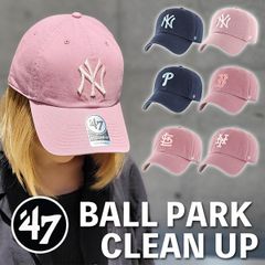 '47 フォーティーセブン Ballpark チームロゴ キャップ 帽子 柔らか ウォッシュド加工 ボールパーク CLEAN UP 47BRAND ヤンキース レッドソックス メッツ