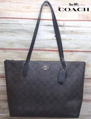 【コーチ】4455 トートバッグ シグネチャー ダークブラウン 240219W010
