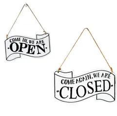 OPEN&CLOSED サインプレート 《ホワイト》 オープン クローズ 店看板 インテリア MY-190708[ゆうパケット発送、送料無料]mer003のサムネイル