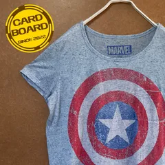 USA輸入古着 キャプテン・アメリカCAPTAIN AMERICA マーベルMARVEL フロントポケット半袖Tシャツ 水色XL