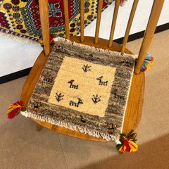 超美品！ほぼ未使用！ギャッベ　ギャべ　チェア　3枚セット　GABBEH ラグ 超美品！ほぼ未使用！ギャッベ ギャべ チェア 3枚セット GABBEH ラグ