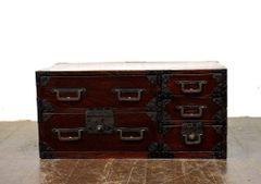 T1512☆時代箪笥　小箪笥　チェスト　金具　欅　時代家具　ビンテージ　和家具 T1512☆時代箪笥 小箪笥 チェスト 金具 欅 時代家具 ビンテージ 和家具