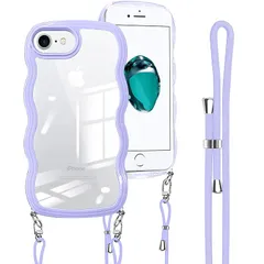 iPhone SE ケース クリア ショルダー iPhone SE2 iPhone SE3 カバー 肩がけ 首掛け iPhone8 iPhone7 韓国 おしゃれ 斜めかけケース 可愛い かわいい 薄型 透明 軽量 シリコン TPUバンパー アイフォン S 1