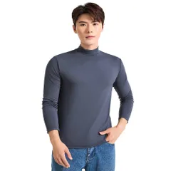 メンズ服 ハイネックインナー 長袖 起毛 あったか 防寒 裏起毛 保温性 軽量 暖かい 冬用 肌着 メンズトップス スポーツ 作業着 アウトドア 登山 ゴルフ スキー スノボ 重ね着 ベースレイヤー 防寒対策 寒さ対策  グレー cw-a-6592 SW