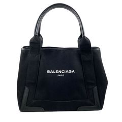 【BALENCIAGA】バレンシアガ カバスS 339933 9DH1N ハンドバッグ コットンキャンバス レディース ポーチ付き トート 黒 ブラック