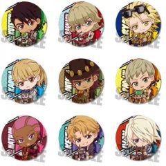 [중고] 배지 핀즈 전 9종 세트 [극장판 TIGER & BUNNY -The Rising- 규규와 트레이딩캔 배지]