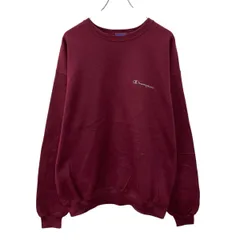 Champion 無地 スウェット トレーナー L ワインレッド チャンピオン 裏起毛 ビッグサイズ 古着卸 アメリカ仕入 a709-5600