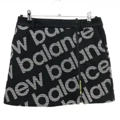 ニューバランスゴルフ スカート 黒×白 ロゴ総柄 裏微起毛 レディース 1(M) ゴルフウェア New Balance